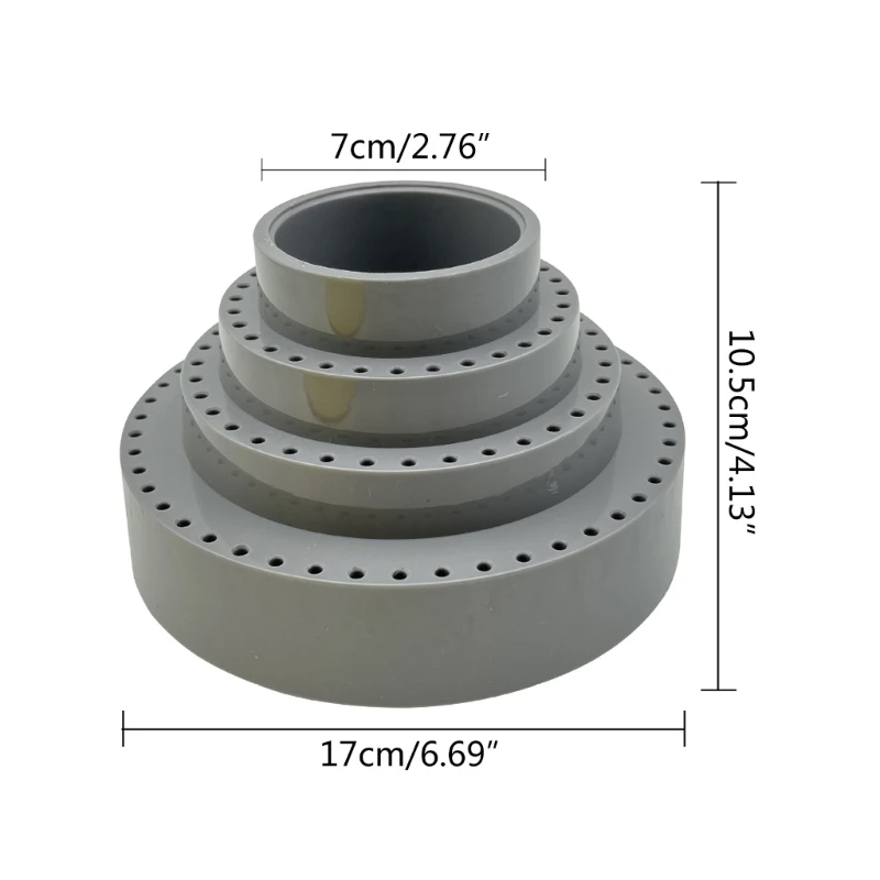 Hole Drill Bit Storage Case Rotary Tool Bit Holder Mandrel Drill Bench Tool Drill Stand Organizer Round Shape