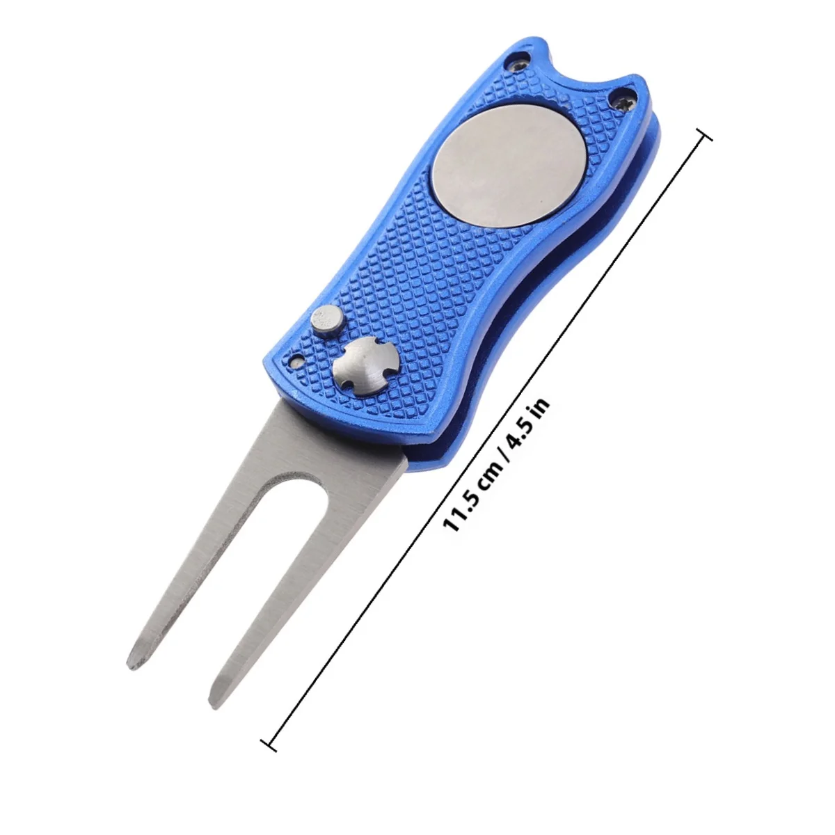 أداة إصلاح Divot قابلة للطي من الفولاذ المقاوم للصدأ، ملحقات جولف، أزرق خفيف الوزن، محمول، متين، سهل الإمساك، تصميم خاص #2