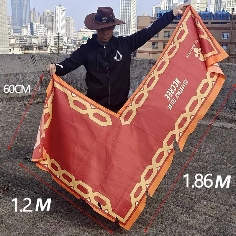 

Cole Cassidy Cosplay Costumes Anime Overwatch Role Play Red Cape Halloween Christmas Carnival Dressing For Man