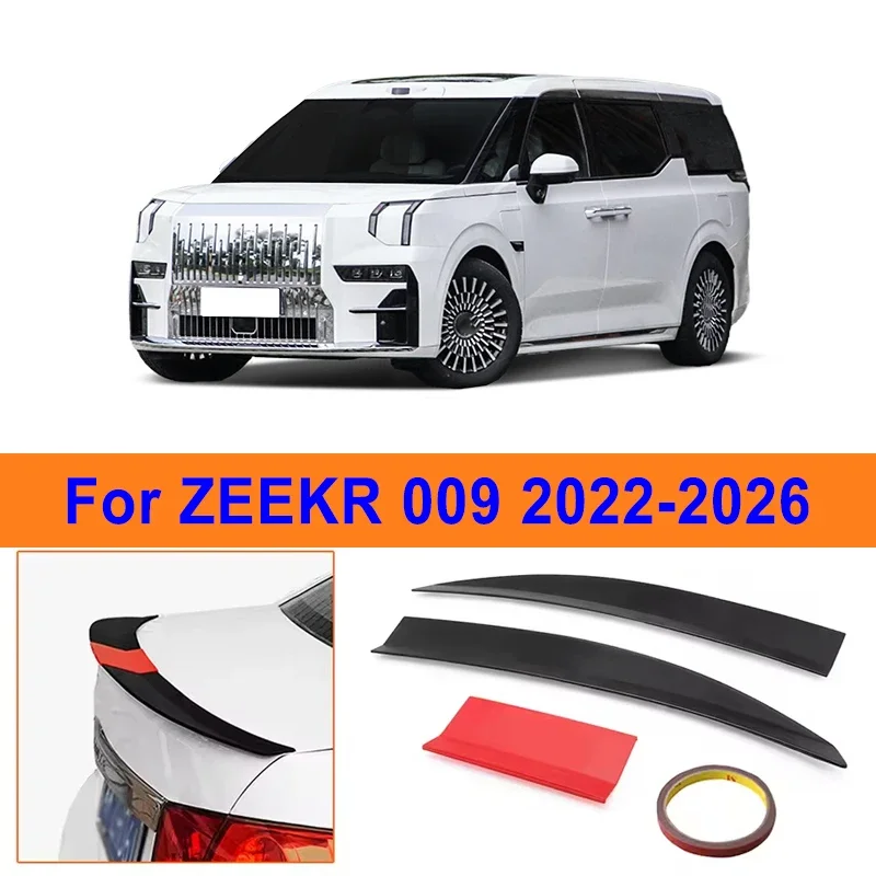 

For ZEEKR 009 2022-2026 3-Section ABS Rear Trunk Spoiler 115-125cm Adjustable Sports Decor Top Wing Car Exterior Parts