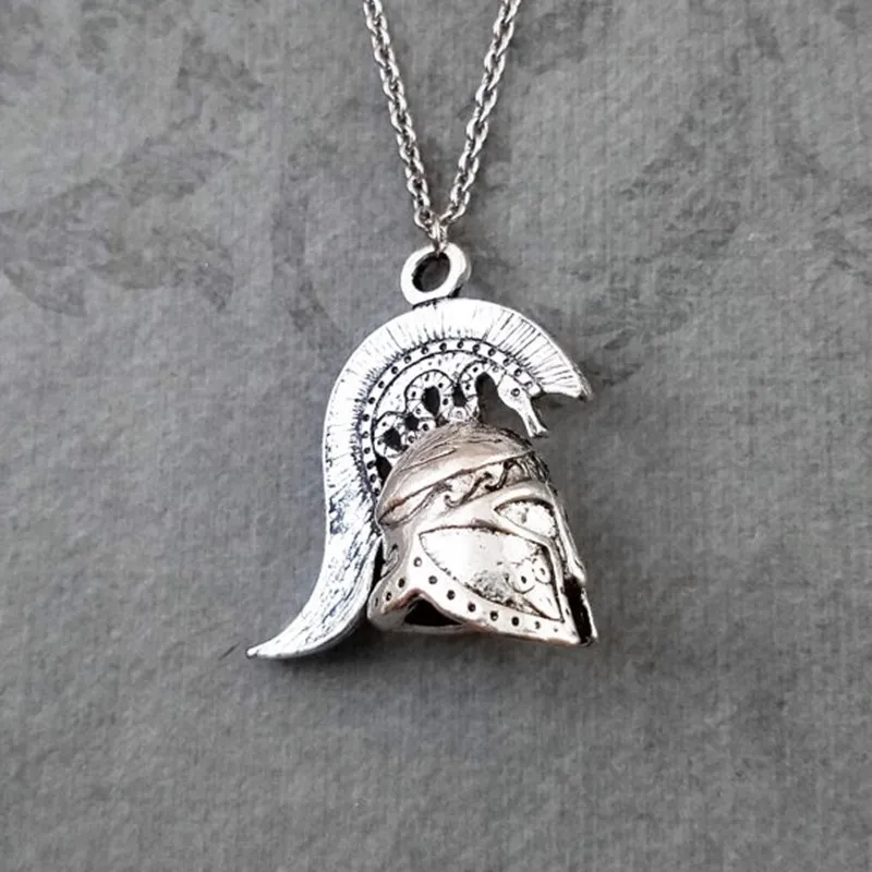 Spartan Necklace Spartan Helmet Necklace Soldier Necklace Sparta Jewelry Spartan Warrior Necklace Sparta Necklace Greek Gift