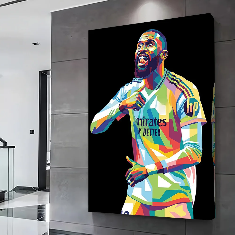 Antonio Rüdiger Football Player Printing Poster Custom Pictures Wall Art Canvas Painting Gift for Room Ornaments Home Decor Arts