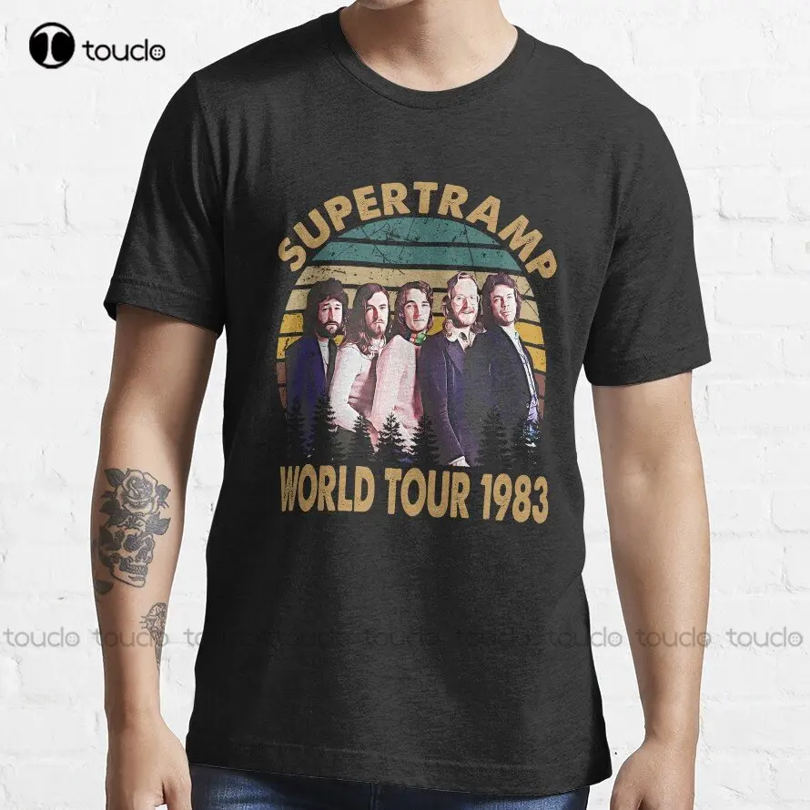 World Tour 1983 Supertramp Flower High Quality Art Trending T-Shirt Custom Aldult Teen Unisex Digital Printing Tee Shirts Xs-5Xl