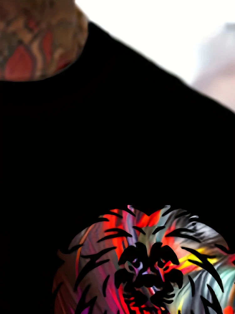 Męski letni codzienny zestaw z krótkim rękawem i szortami Cool The Lion King Print T-Shirt i krótki zestaw ze sznurkiem Zestaw męski