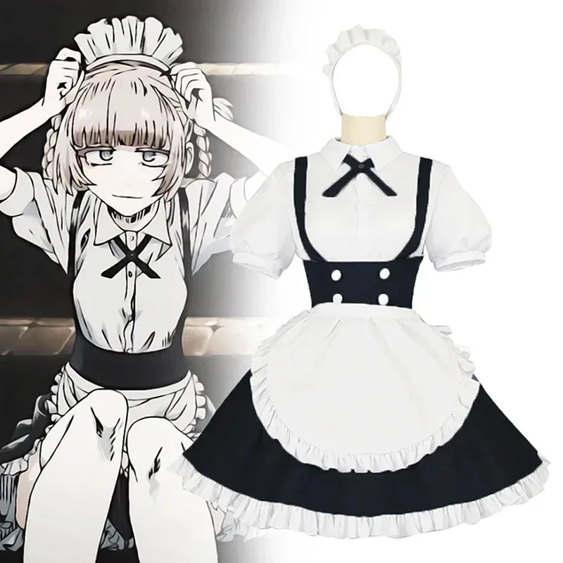didi 211Anime All Night Song Nanakusa Nazuna Cameriera Vestito Cosplay Top Gonna Grembiule Donna Costume da festa