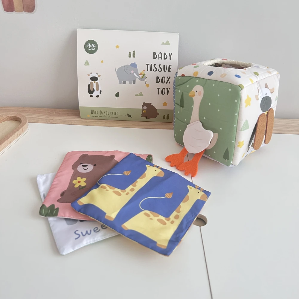 

Montessori Toy Magic Tissue Box Baby Finger Exercising Busy Board Game Shape-matching Toys Sensory Touch Toys Gifts For Newborns