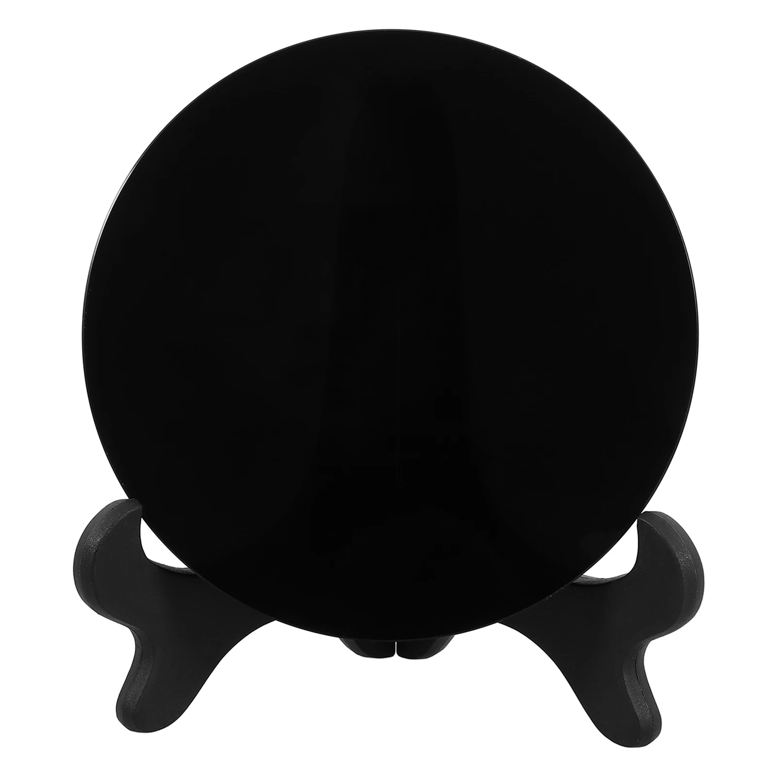 

Obsidian Divining Mirror Black Scrying Alchemy Tool Feng Shui Decor Non Reversing Goth Vintage Compact Desk Home Modern Table