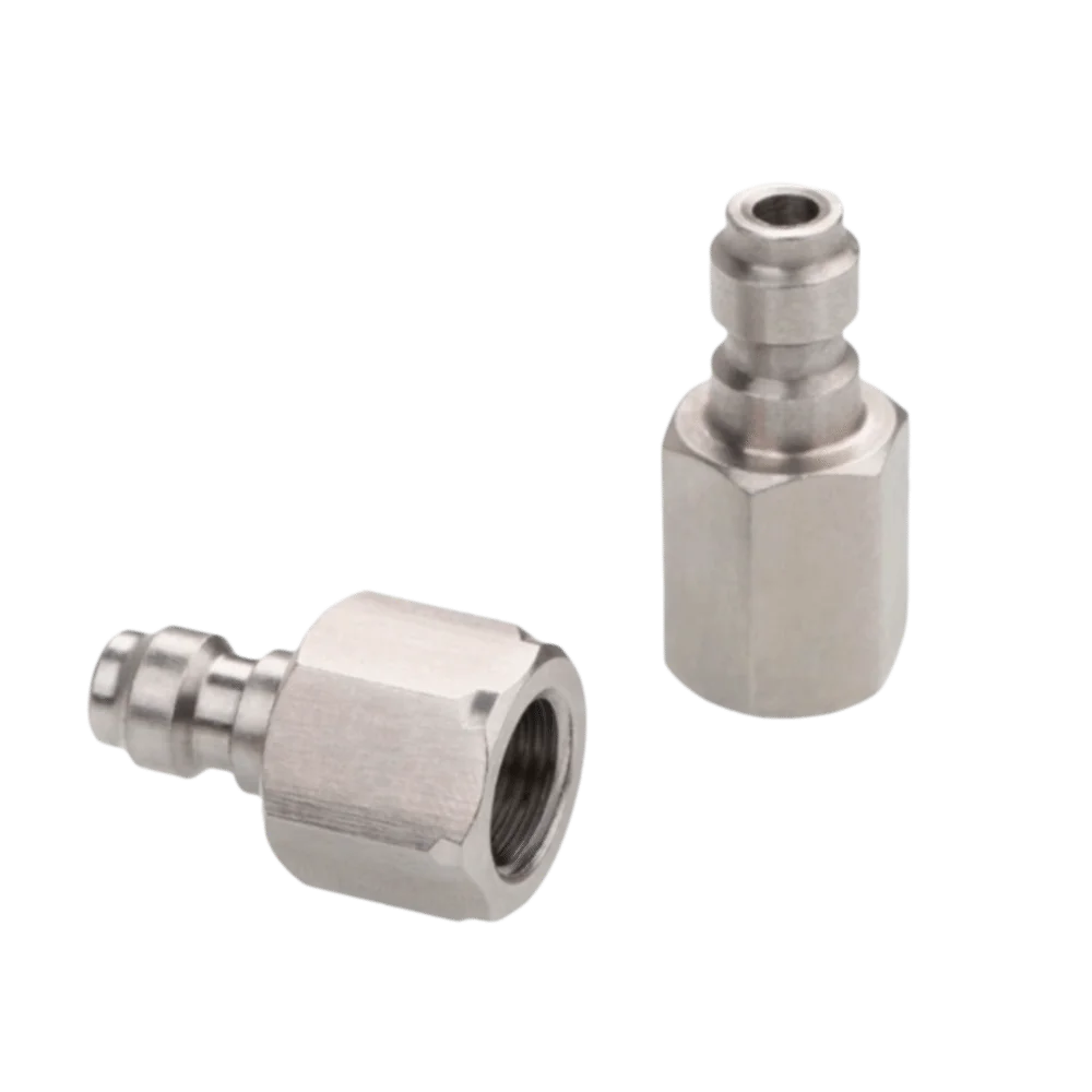 Durable Stainless Steel Quick Connect Fitting Silver 1/8 BSPP Thread Male Thread Connector Air Inflation Nozzle Industrial Use