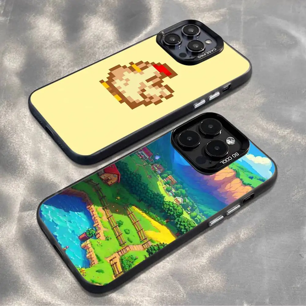 

Game S-Stardew V-Valley Phone Case For iPhone17,16,15,14,13,12,11,Mini,Pro,MAX,plus,Black Matte Shockproof Cover