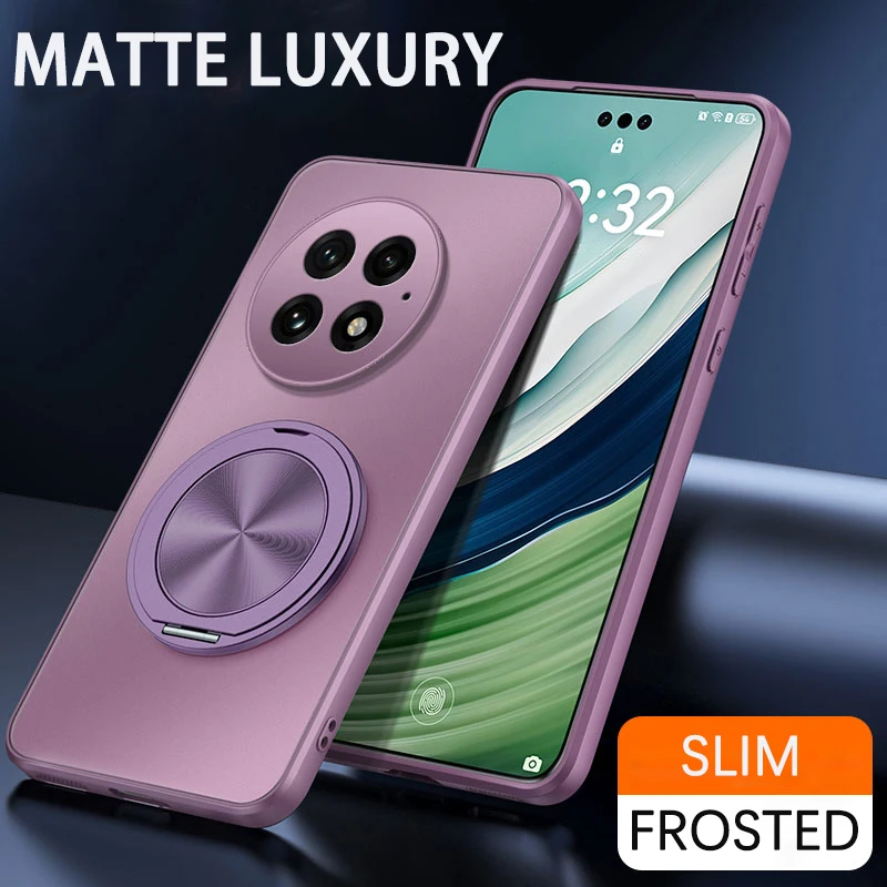 Étui de protection mat avec support magnétique pour OnePlus Nord CE6, CE 3, 4 Lite, 15, 15R, 15T, 13, 13S, 13R, 12, 12R, 11, 11R