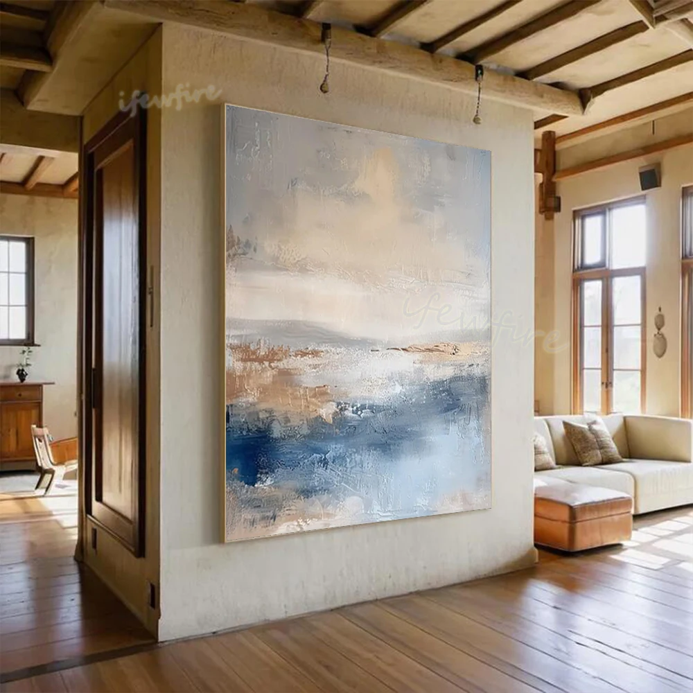 Modern Abstract Oil Painting Unique Handmade Wall Mural Art Picture for Living Room Decor Mural Creative Image on Canvas Artwork