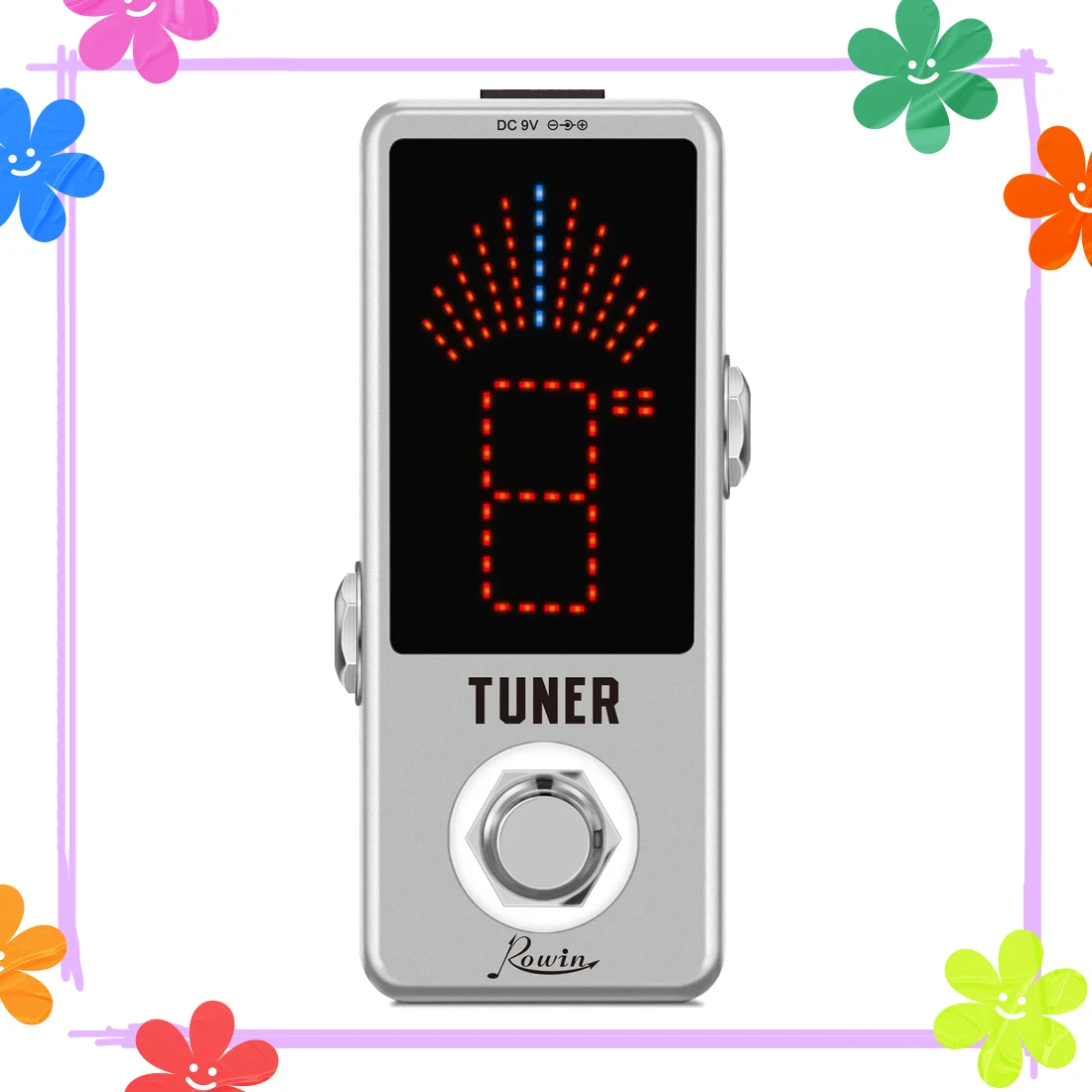 Rowin LT-910 Guitarra Tuner Pedal Effect High Precision Chromatic Tuner Pedal LED Display True Bypass Electric Guitar Parts