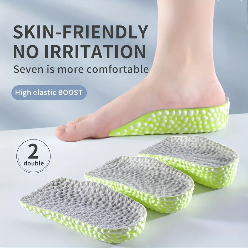 1 Pair of Invisible Increase Male and Female Insole, Arch Support Heel Lift, Comfortable Breathable Memory Foam Material Insole
