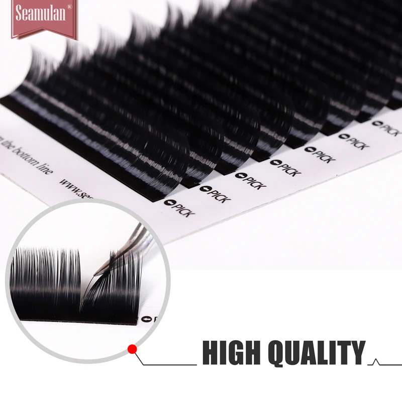 Seamulan Eyelash Extensions Supplies For Salon Individual Lashes Maquiagem Cilios 100% Handmade Russian Volume False Eyelashes