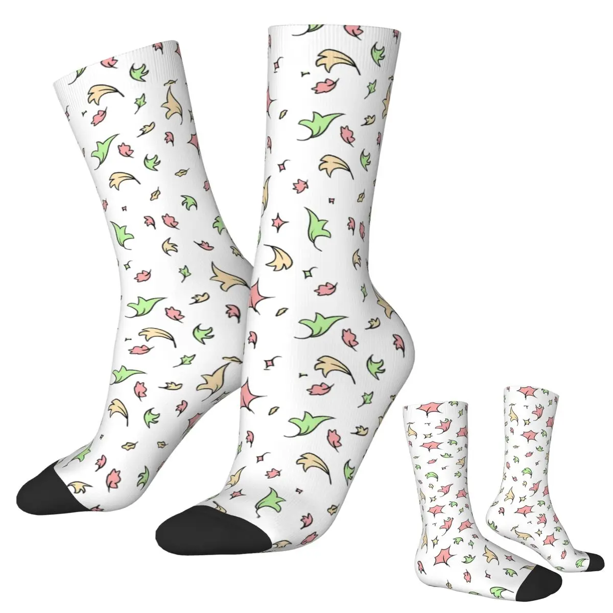 

Повторяющиеся носки Heartstopper с листьями в стиле Харадзюку, впитывающие пот чулки, всесезонные длинные носки, аксессуары для мужчин и женщин