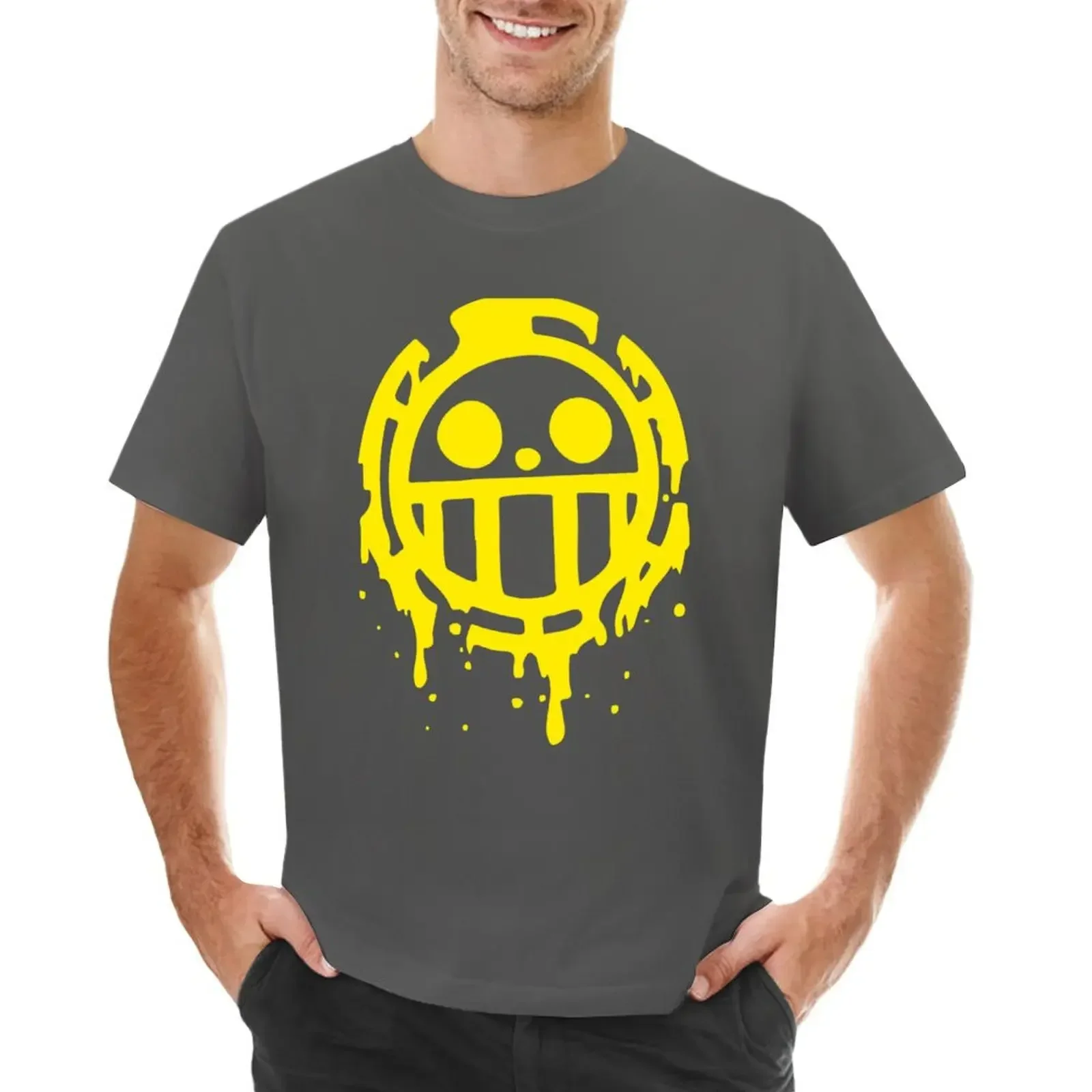 قانون الطرف الأغر القلب القراصنة شعار الرسم تي شيرت ، ملابس الرجال خمر ، كبيرة وطويلة