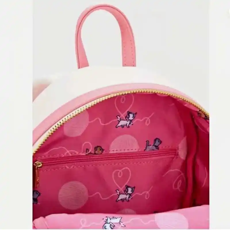 The Aristocats Marie Floral Allover-Print Mini Backpack Womens Double Strap Shoulder Bag Purse Cartoon Baby Leather Bags view 5