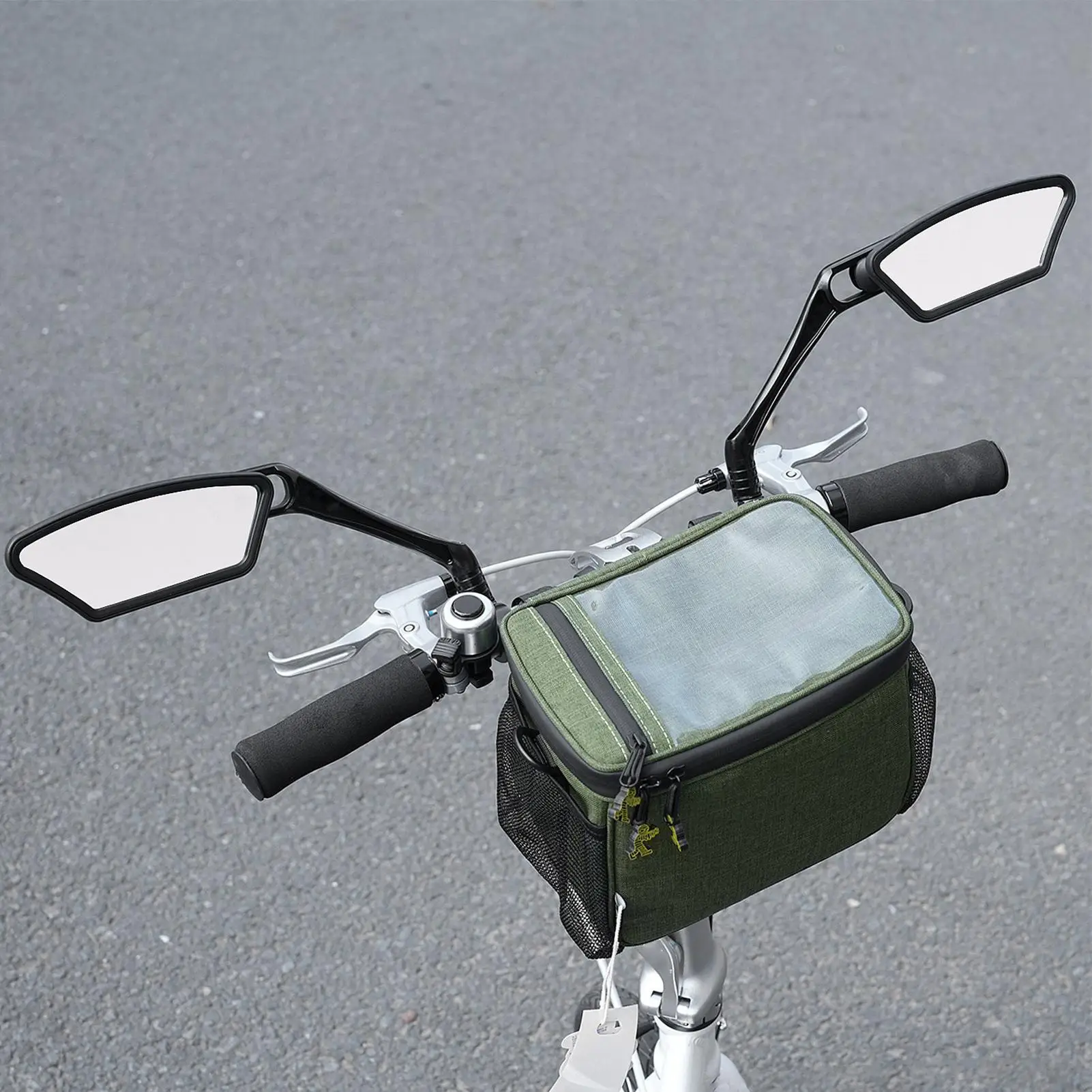Bicycle Rearview Mirror Universal 360-Degree Rotatable Shockproof Bike Reflection Lens Handlebar Mirror For Road Trail Mountain