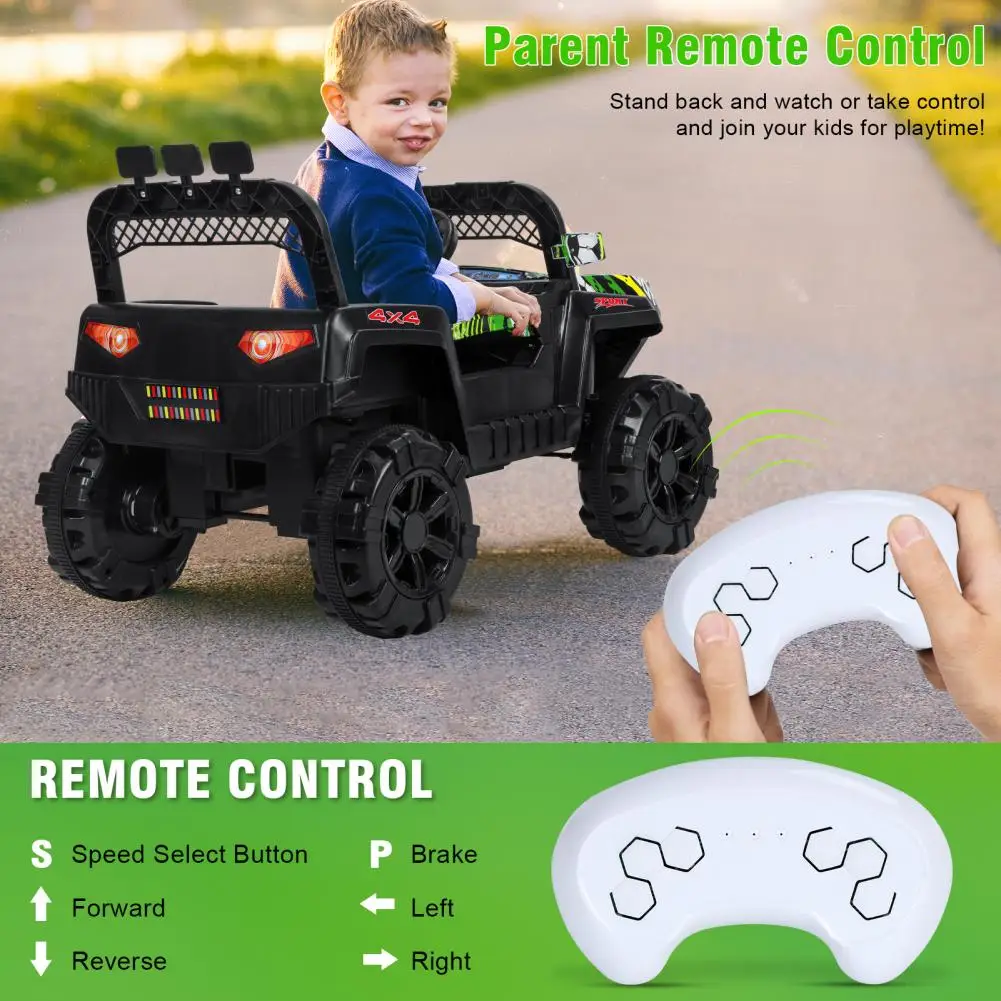 Coche eléctrico para niños de 12V, asiento cómodo, coche de juego Quad ATV de 4 ruedas, velocidad máxima de 1,8 MPH, suministros de ciclismo para niños pequeños, 1 ud.