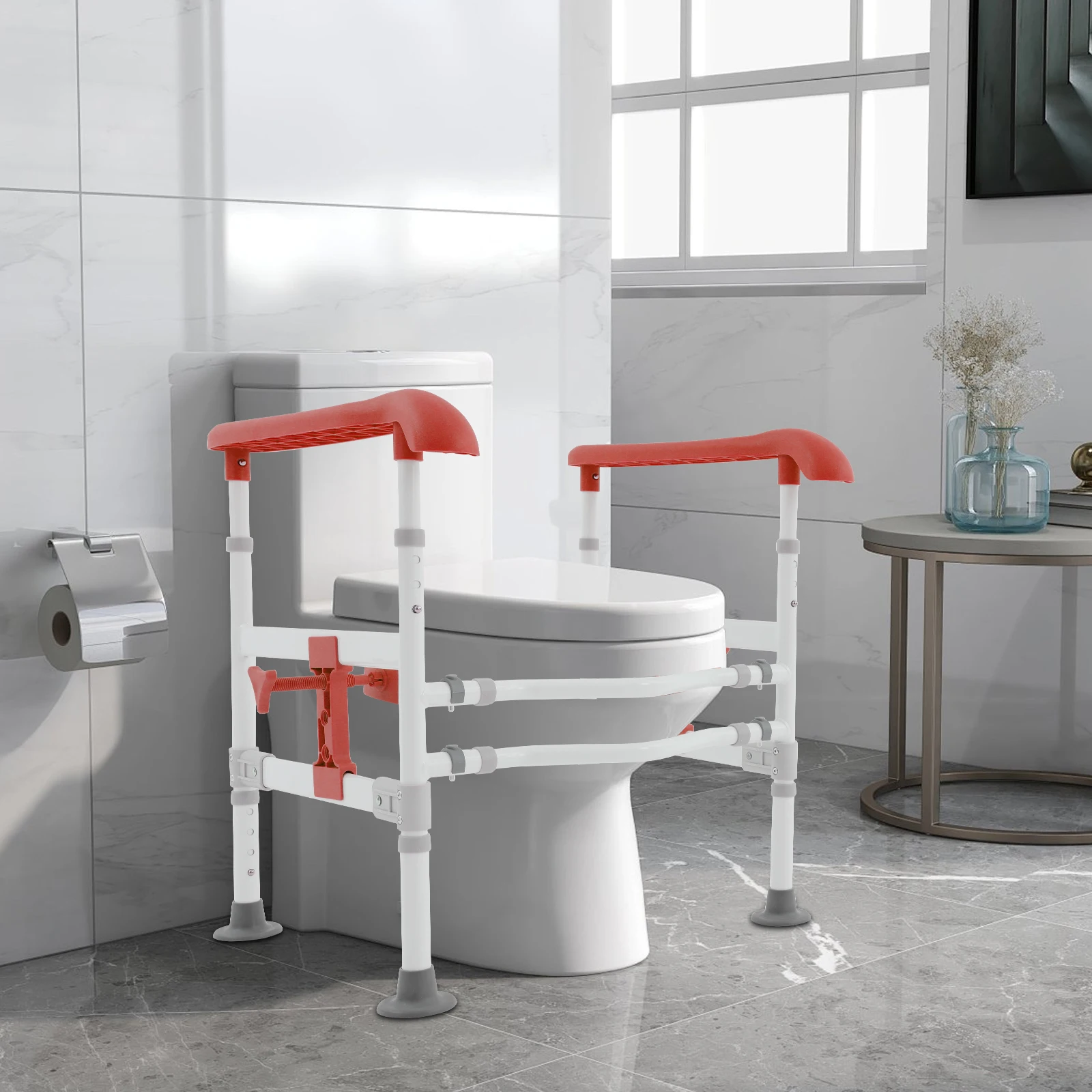 

Toilet Safety Rails Adjustable Height & Width Toilet Handrail Safety Frame for Elderly in Home Hospital