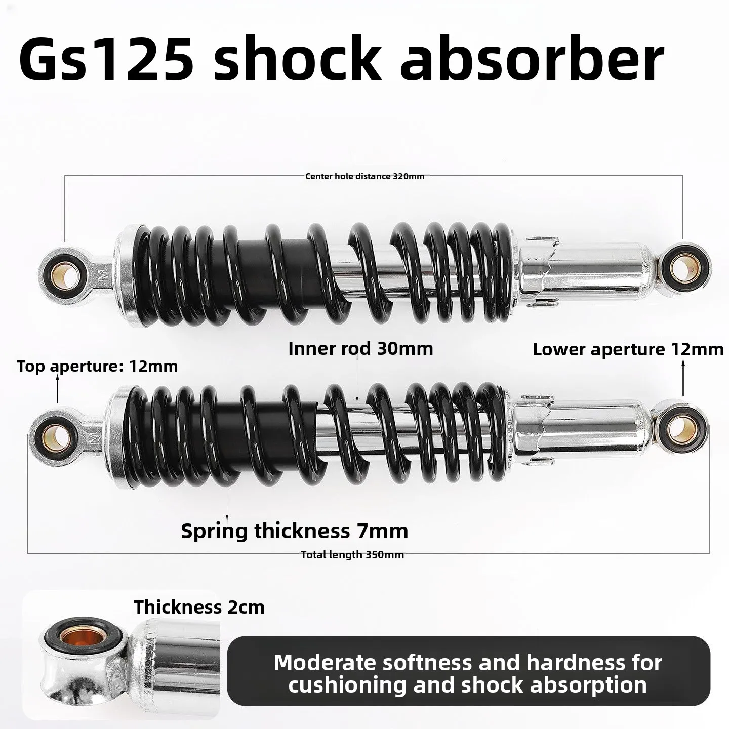 Suitable for Suzuki King shock absorber for GS125/GN125 motorcycles - rear shock absorber, rear fork shock absorber view 2