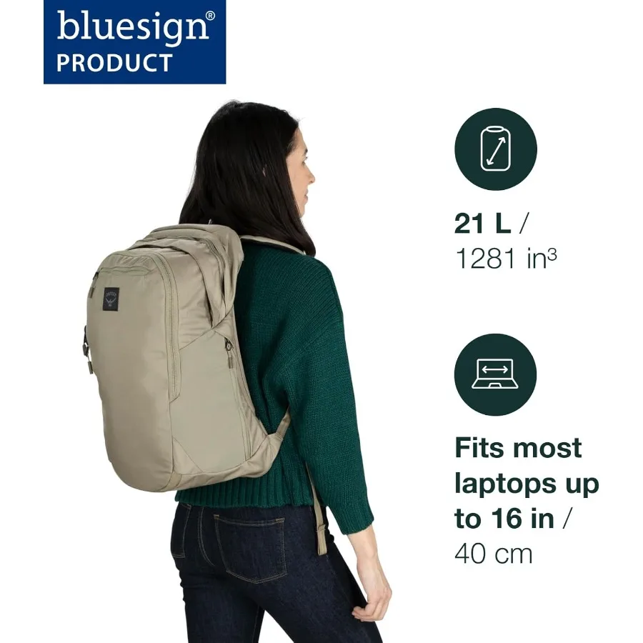 حقيبة ظهر Osprey Aoede 21L Commuter Airspeed باللون الأزرق العتيق #2