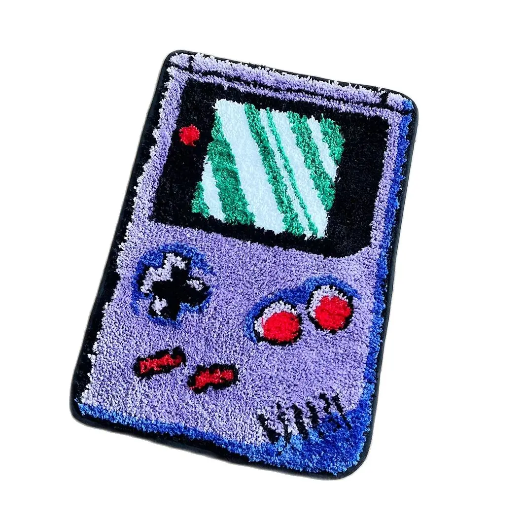 LAKEA Hand-held Game Device Tufted Rug GameRoom Funny Childhood Memories Flocking Carpet Floor Anti Slip Doormat Aesthetic