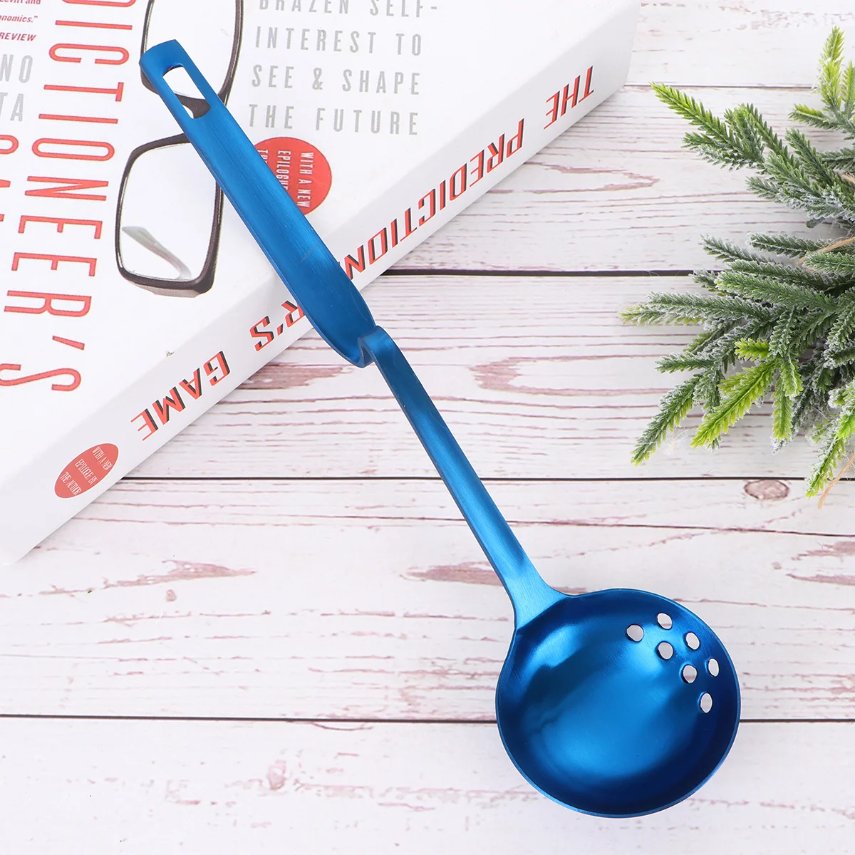 

Stainless Steel Strainer Spoon Fine Mesh Oil Filter Long Handle Soup Skimmer Scoop For Hot Pot Kitchen Restaurant Blue