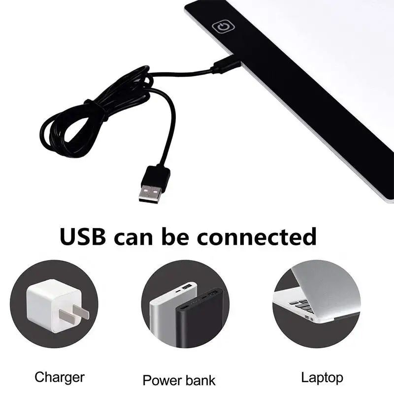 Picture 6: A5 LED Light Board Copyboard for Diamond Painting Kit, USB Powered Light Pad, Artist Sketching Drawing Writing Tool