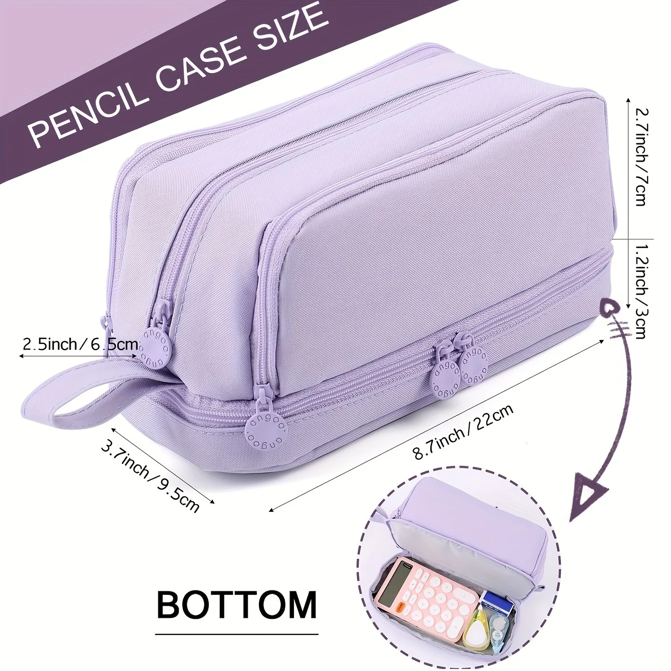 Large Capacity Pencil Case - Durable, Versatile Tabletop Storage Box for Boys and Girls, Portable Study and Work Stationery Box
