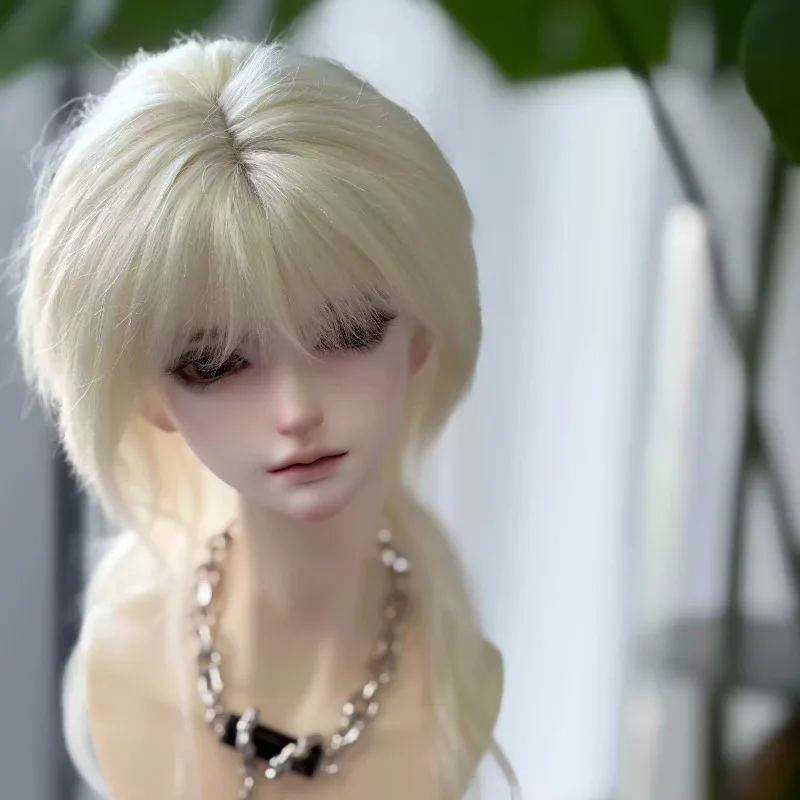 Cool Wolf‑Tail Mohair Wig for BJD Boy Doll Elastic Hair Net Multi‑Color Options for 1/3 1/4 1/6 BJD Doll Hair Accessory