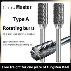 Tungsten Steel Rotary File 6-16mm Boule Slot with Blade Top Carbide Alloy Cylindrical Milling Cutter Column Type For Metal