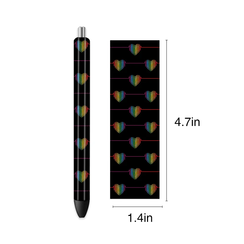 5pcs UV DTF Pen Wrapping Decals UV DTF Vinyl Stickers Waterslide Epoxy Pen Wrapper For Craft Pen Gift School Classroom Office