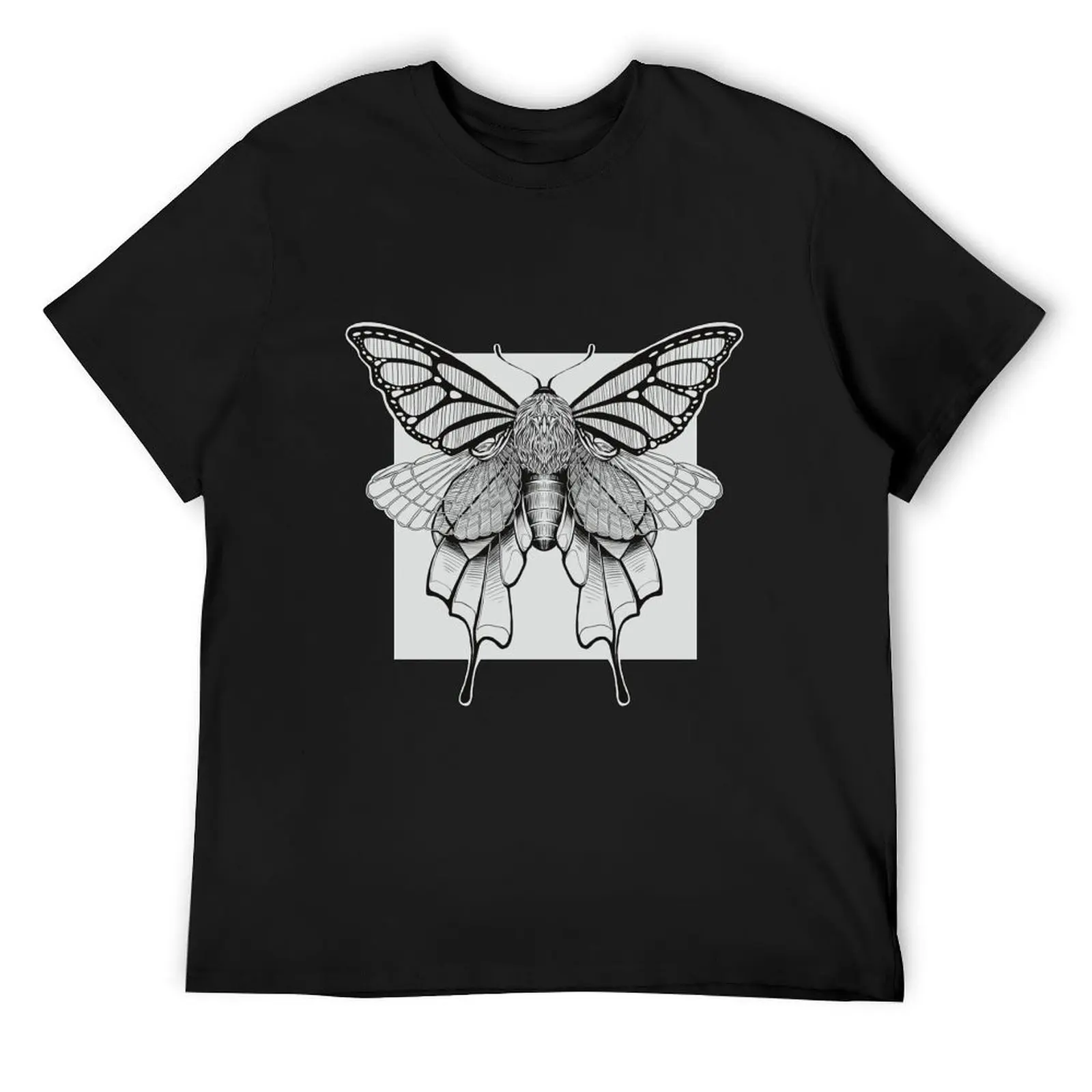 

Monarch Petra Moth - Lined Square T-Shirt sweat clothes summer clothes mens graphic t-shirts