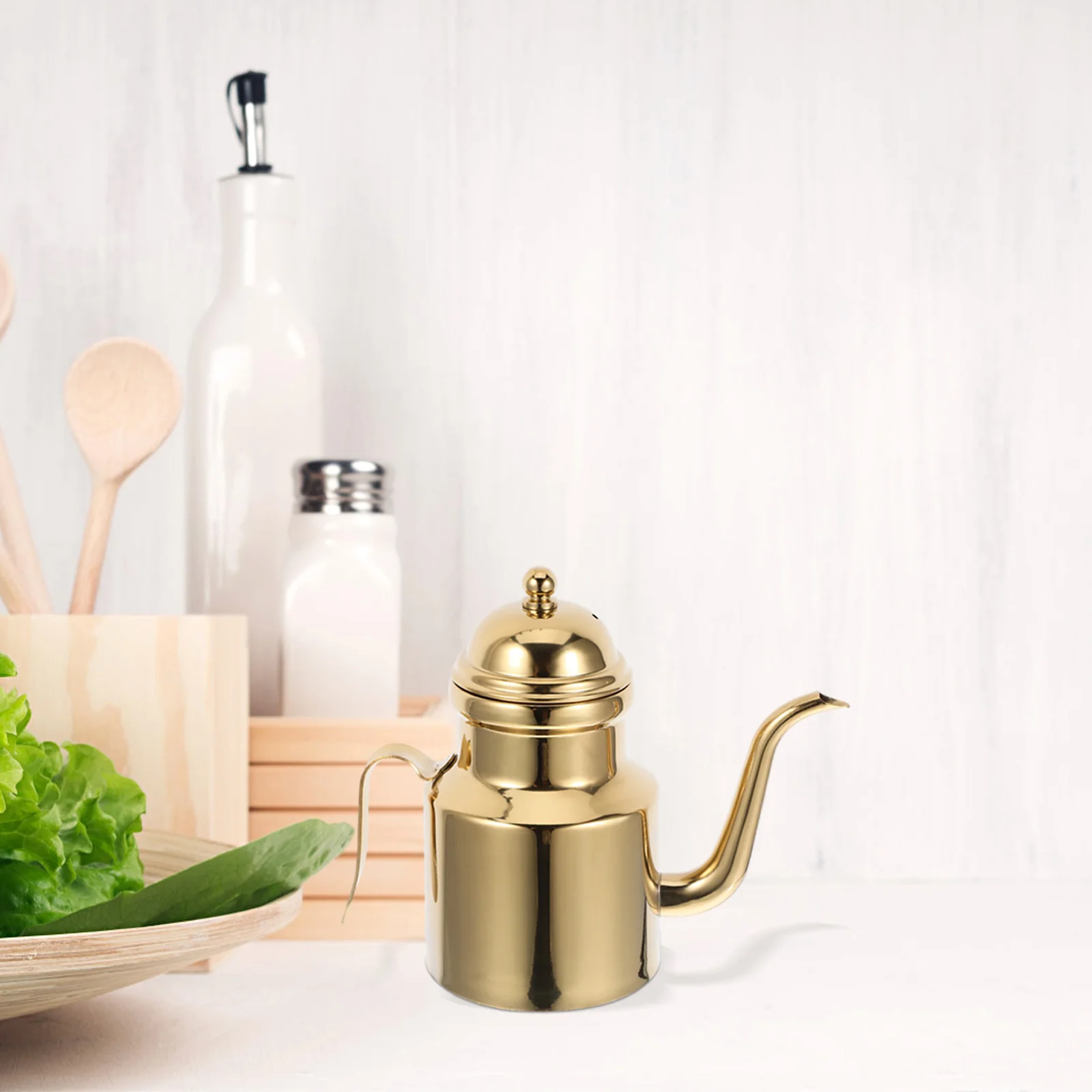 

Olive Oil Dispenser Bottle Stainless Steel Pot Fuel Injector Storage Container for Kitchen Syrup Grease Strainer