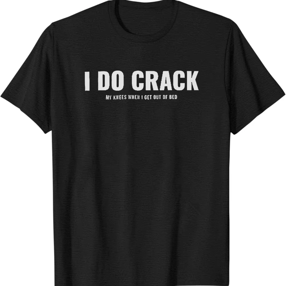 Funny I Crack Joke T-Shirt Olive Green Humorous Printed Women's T-shirt Short Sleeve Summer Men's Tee Sick Joke Breathable Top