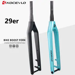 KOCEVLO Boost MTB Carbon 29er 110*15mm Downhill Fork Mountain Bike Rigid 1-1/8