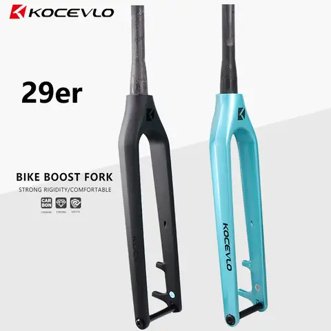 KOCEVLO 부스트 MTB 카본 29er 110*15mm 다운힐 포크 산악 자전거 리지드 1-1/8
