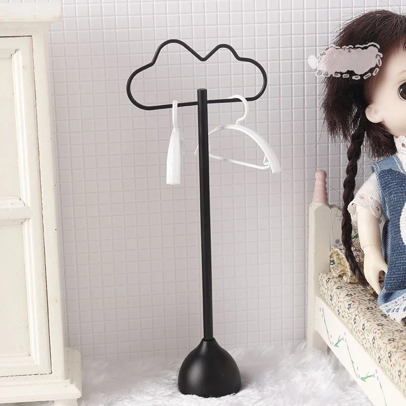 1:12 Dollhouse Miniature Furniture Decor Toys Clouds Coat Rack Clothes Hanger Model for Dollhouse Micro Scene Props