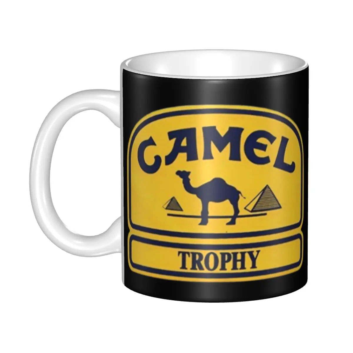 DIY Camel Trophy Ceramic Mugs Personalized Coffee Cup Creative Gift Outdoor Work Camping Cups And Mug