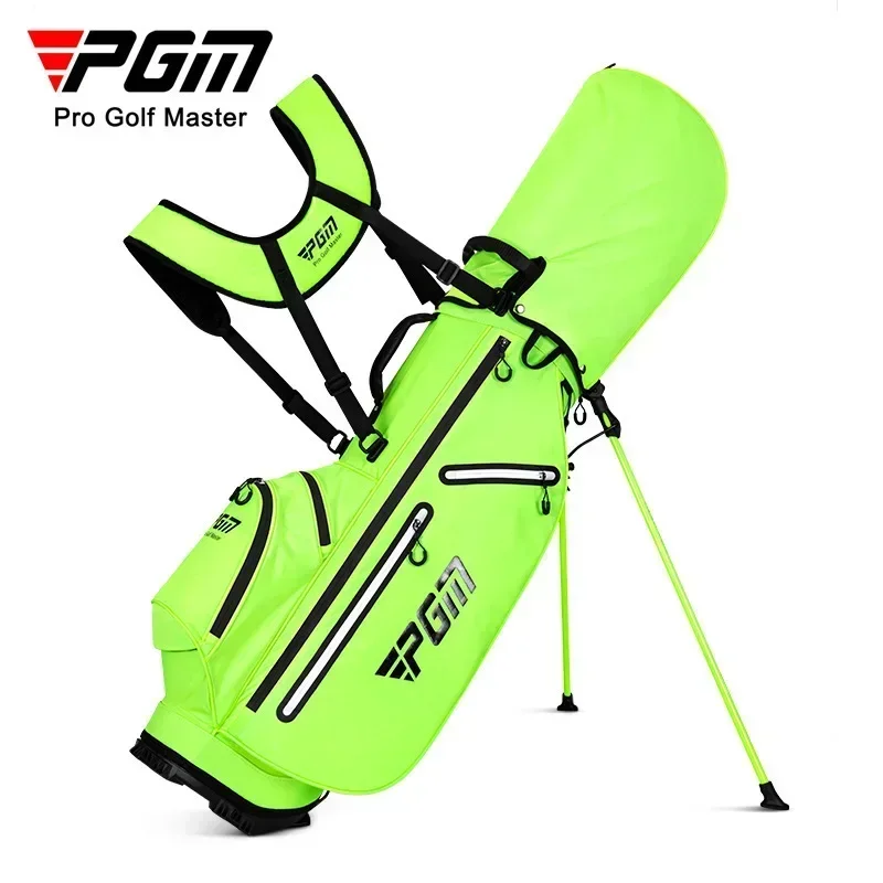 

PGM Men Women Golf Bag Lightweight Bracket Bags Full Waterproof Club Backpack Can Hold 13pcs Clubs Silver Light Green QB116 New