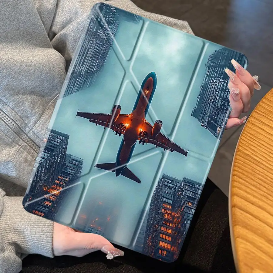 

Aircraft Fashion Cool Tablet Case For iPad Mini 6 7 Pro 2025 Air 4 5 M3 M2 1 2 M4 11inch Pro 11th 10th 9th 8th 7th 12.9inch