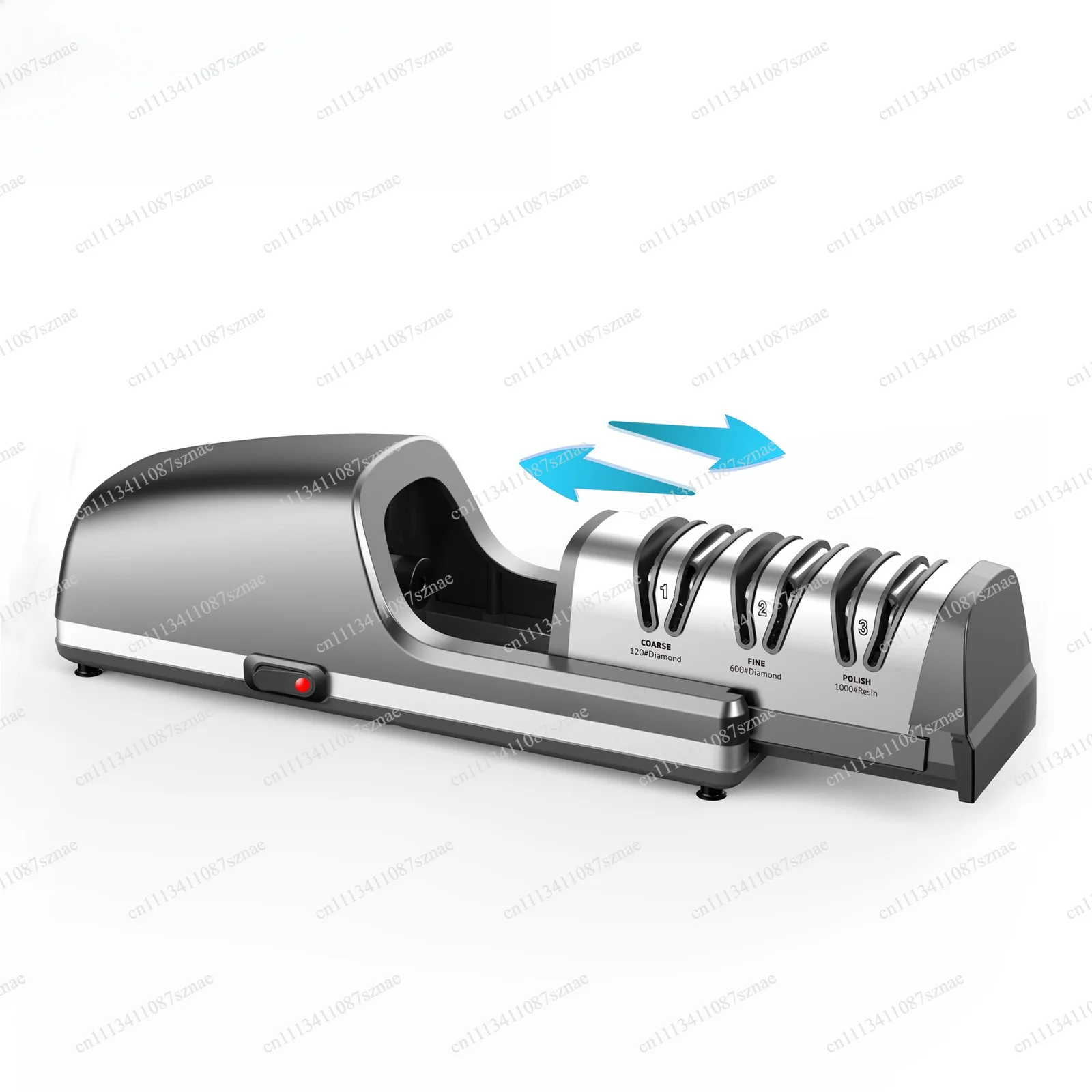 Electric Knife Sharpener with Replaceable Grinding Heads, Fully Automatic Fast Sharpening Device for the Kitchen Knives
