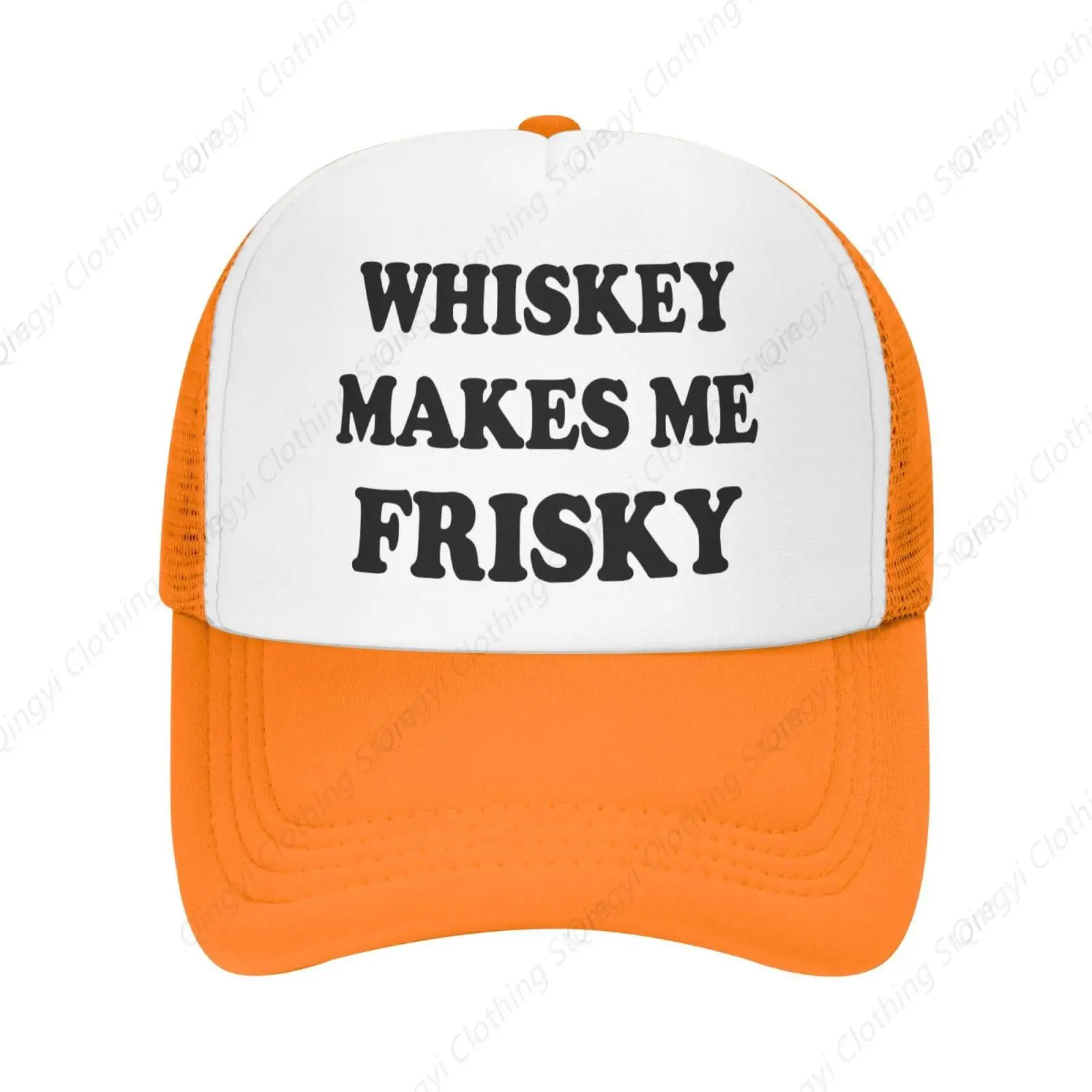 

Funny Trucker Hats - Whiskey-Makes-Me-Frisky - Gag Gifts for Men Women Crazy Funny Hat Vintage Baseball Caps