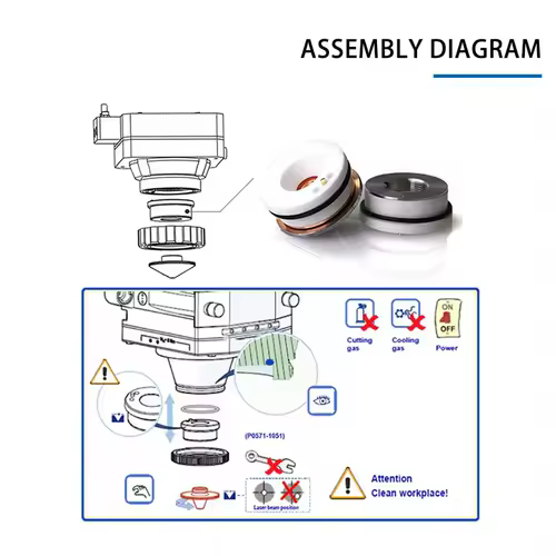 Laser Ceramic Body Nozzle Holder Ring D32/M14 D28/M11 WSX Precitec Raytools Fiber Cutting Head Procutter Lightcutter BT230 BT240 - Image 5