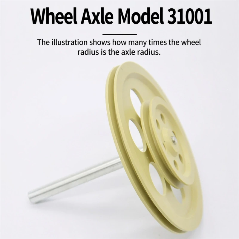 Wheel and Shaft Model, Simple Machine Demonstration Apparatus with Visible Plastic Wheel, Metal Shaft for Physics Lessons