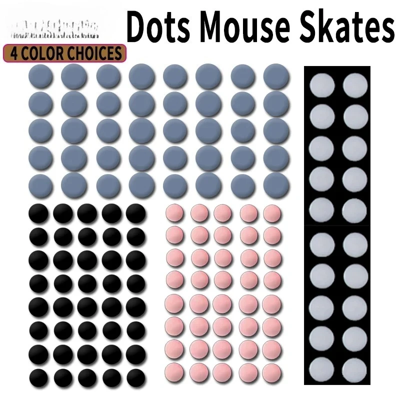 

Unusual Way Sports Mouse Foot Skates Feet For Round Dots Cambered Surface PTFE Anti Collapse Magic Ice Black Silver Fox