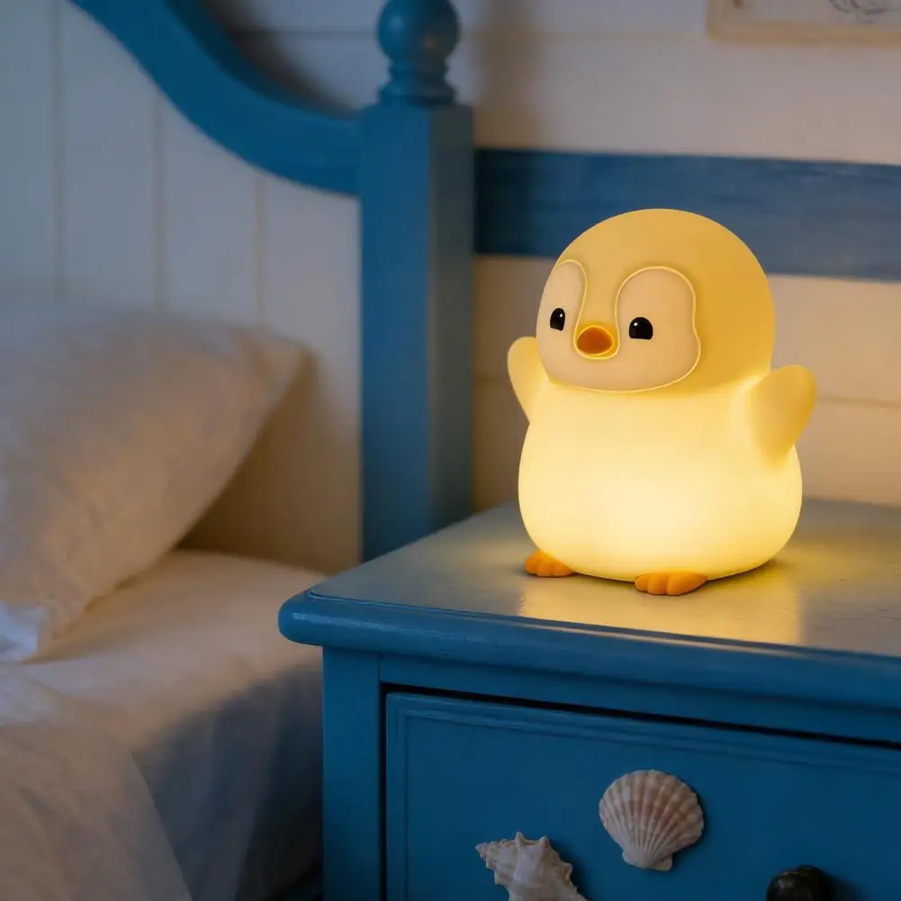 Portable Rechargeable Night Light Penguin Night Light Penguin Baby Night Light Usb Rechargeable Led Touch Lamp Cute Duck