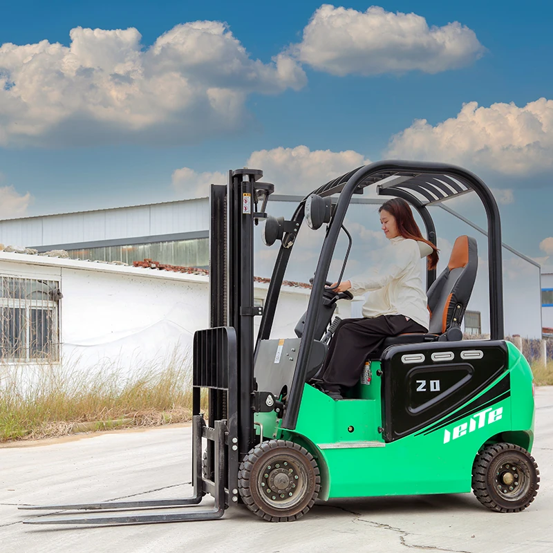 Four Wheel Battery Electric Forklift 2 T Forklift machine Electric Stacker Truck Full Electric Forklift in Warehouse