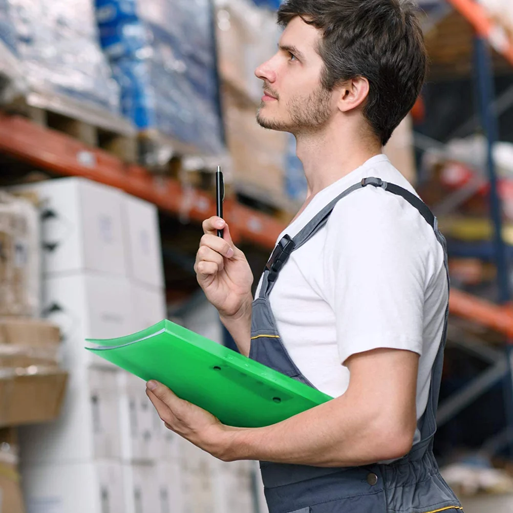 Information Binder Clamp Desktop File Organizer Important Document Holder Table Medical Case of Illness Light Green Travel